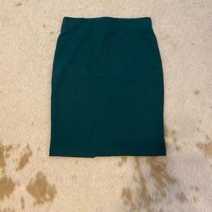 Stretchy teal pencil skirt, size XS